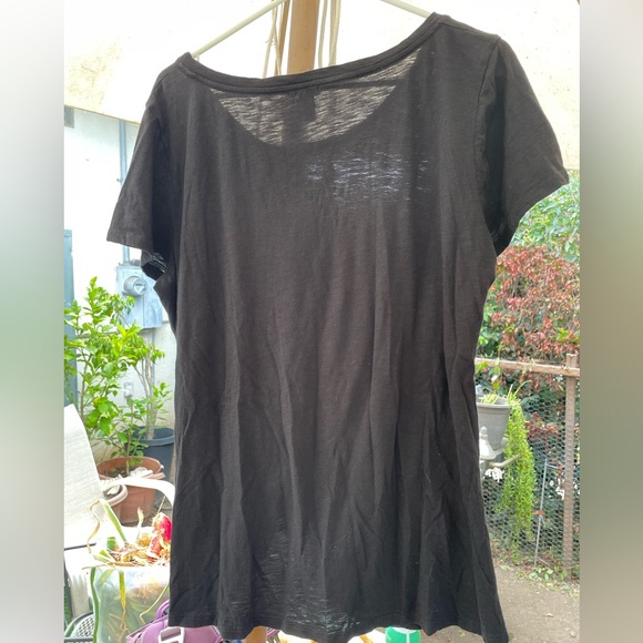 BP Sz XL Black Short Sleeved T-Shirt with Knotted Front Detail Never Worn. - Picture 2 of 3